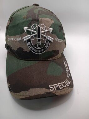 SPECIAL FORCES military Baseball Hat Cap Camo Curved Brim Strapback